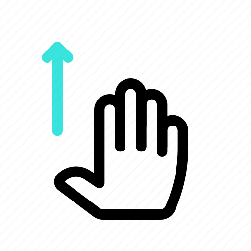 Hand, finger, touch, gesture, slide, swipe, up icon - Download on Iconfinder