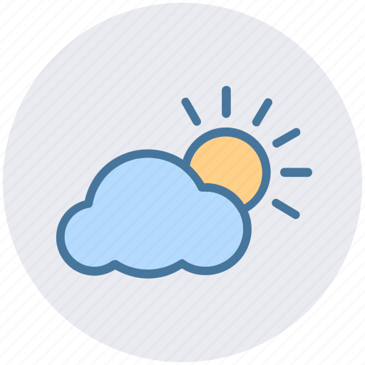 Cloud, sun, sun and cloud, sunset, weather icon - Download on Iconfinder