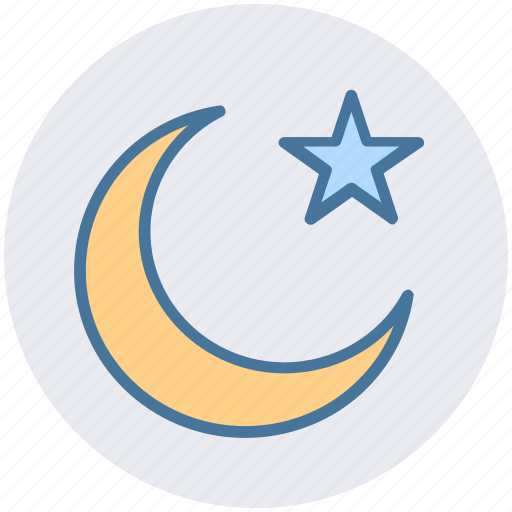 Islam, moon, moon and star, night, star, symbolic moon icon - Download on Iconfinder