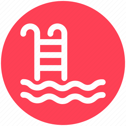 .svg, pool stairs, pool steps, summer, swimming, swimming pool, water waves icon - Download on Iconfinder