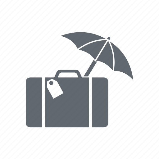 Baggage, delivery, suitcase, umbrella icon - Download on Iconfinder