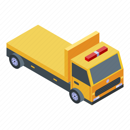 Car, cartoon, isometric, retro, tow, truck, yellow icon - Download on  Iconfinder