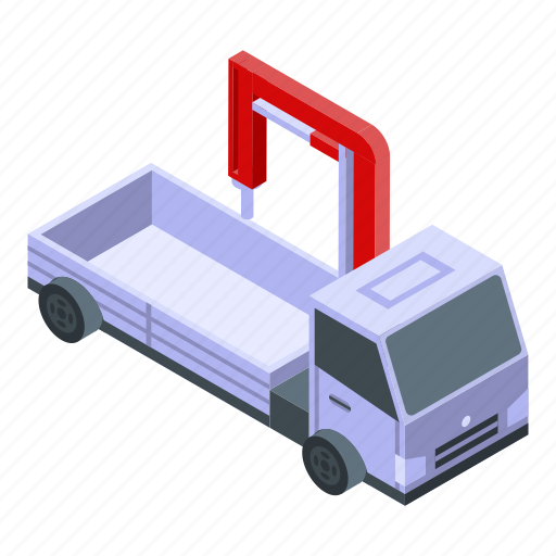 Business, car, cartoon, crane, isometric, tow, truck icon - Download on Iconfinder