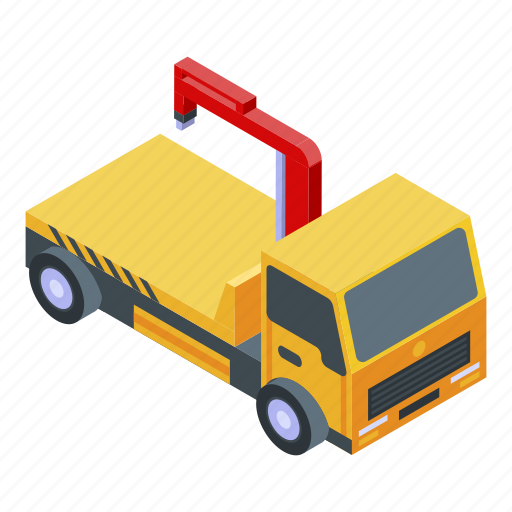 Assistance, business, car, cartoon, isometric, tow, truck icon - Download on Iconfinder