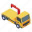 assistance, business, car, cartoon, isometric, tow, truck 
