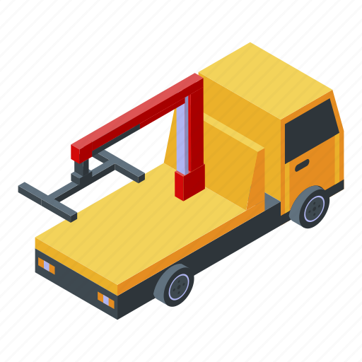 Business, car, cartoon, emergency, isometric, tow, truck icon - Download on Iconfinder