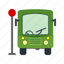 bus, road, shelter, stop, street, town, transport 