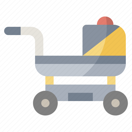 Baby, childhood, doll, motherhood, stroller, toy, transport icon - Download on Iconfinder