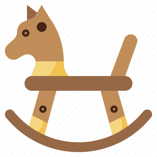 Childhood, fun, horse, rocking, toy, wooden icon - Download on Iconfinder