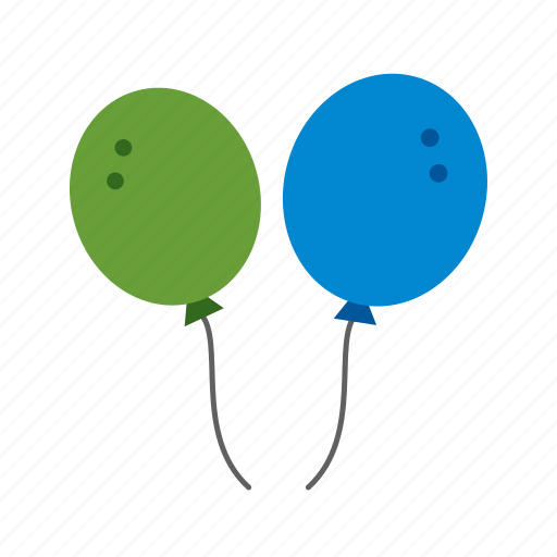 Balloon, balloons, celebration, color, decoration, green, yellow icon - Download on Iconfinder