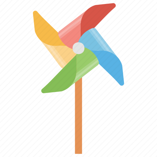 Colorful toy, pinwheel, turbine toy, wind toy, wind turbine icon - Download on Iconfinder