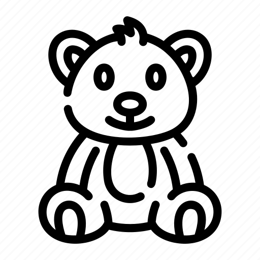 Teddy, bear, doll, fluffy, animal, gift, toy icon - Download on Iconfinder
