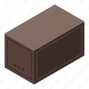 box, business, cartoon, delivery, isometric, trade, war