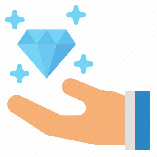 Diamond, hand, finace, business, income icon - Download on Iconfinder