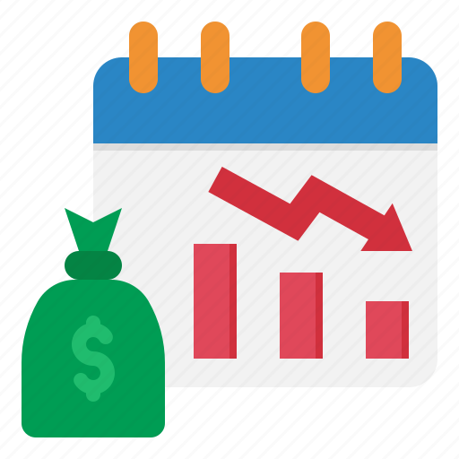 Loss, money, date, calendar, statistics icon - Download on Iconfinder