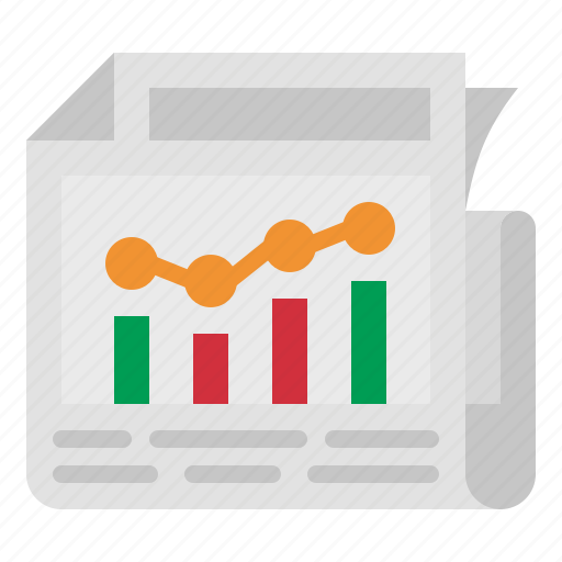 Newspaper, stock, market, report, graph icon - Download on Iconfinder