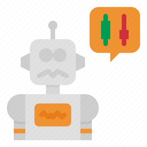 Robot, trading, stock, candlestick, auto icon - Download on Iconfinder
