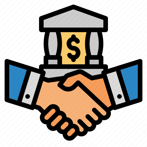 Bank, handshake, deal, invesment, business icon - Download on Iconfinder