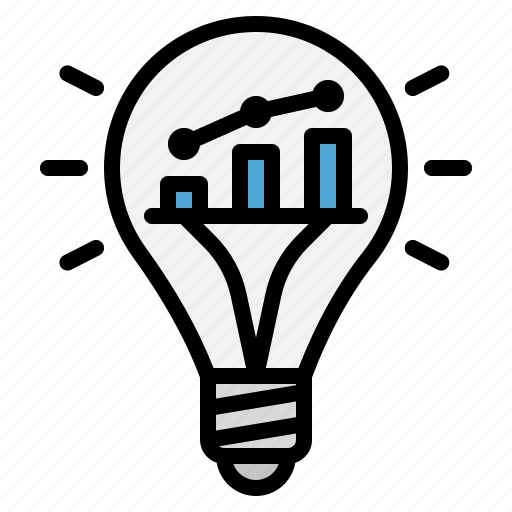 Idea, graph, statistics, finance, lightbulb icon - Download on Iconfinder