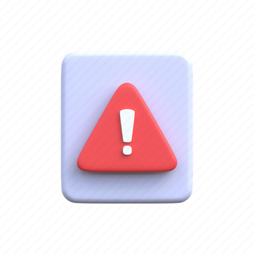 Trading, warning, sign, attention, error, alert, danger 3D illustration - Download on Iconfinder
