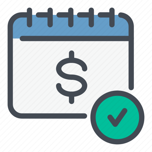 Calendar, finance, date, check, tick, payment, payday icon - Download on Iconfinder