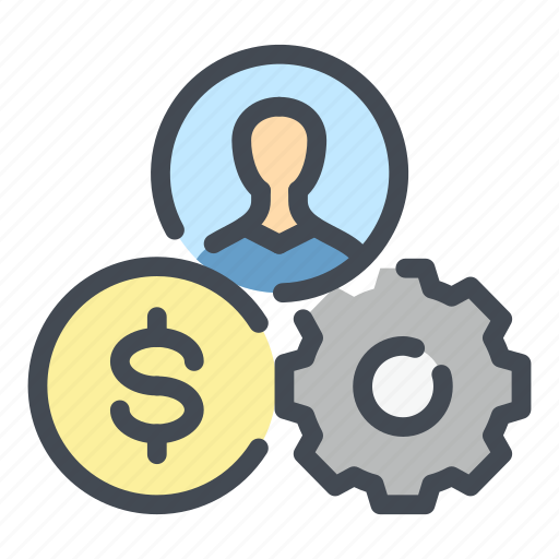 Skill, experience, money, gear, person, profile, productivity icon - Download on Iconfinder