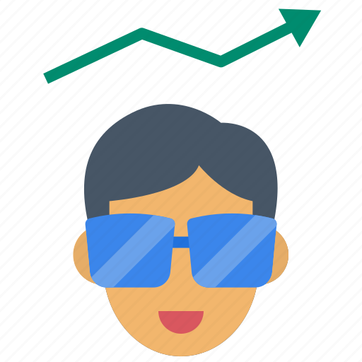 Analyst, statistician, predict, new high, self confidence icon - Download on Iconfinder