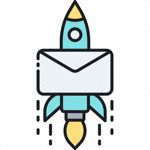 Direct, mail, email, letter, mailing, rocket icon - Download on Iconfinder