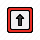 arrow, location, navigation, road, sign