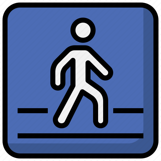 Pedestrian, crosswalk, traffic, signaling, miscellaneous, sign icon - Download on Iconfinder