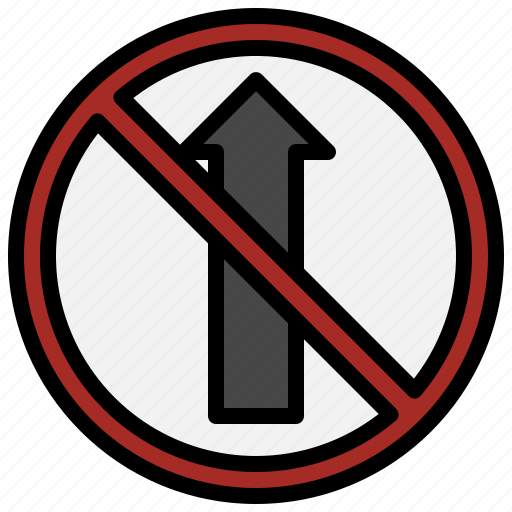Straight, no, traffic, signaling, miscellaneous, sign icon - Download on Iconfinder