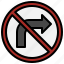 no, turn, traffic, regulation, miscellaneous, right, sign 