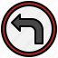 left, transportation, turn, traffic, miscellaneous, circulation, sign 