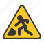 guide, road sign, road work, sign, traffic, traffic sign, warning 