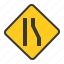 guide, prohibitory, road narrow, road sign, traffic, traffic sign, warning
