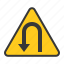 guide, prohibitory, road sign, traffic, traffic sign, u-turn, warning 