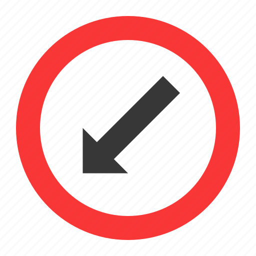 Direction, guide, keep left, road sign, traffic, traffic sign, warning icon - Download on Iconfinder