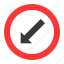 direction, guide, keep left, road sign, traffic, traffic sign, warning 
