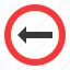 direction, guide, left, road sign, traffic, traffic sign, warning 
