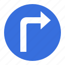 direction, guide, right turn, road sign, traffic, traffic sign, warning