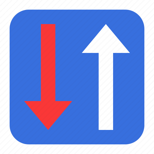 Guide, prohibitory, road sign, traffic, traffic sign, warning, two-way icon - Download on Iconfinder