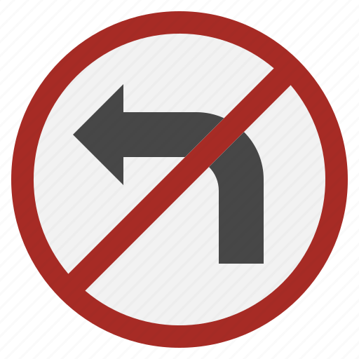 Turn, miscellaneous, left, no, signaling, traffic, sign icon - Download on Iconfinder