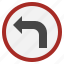 turn, miscellaneous, left, transportation, traffic, circulation, sign 