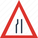 end, lane, left, sign, traffic, transport