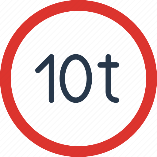 Limit, sign, traffic, transport, weight icon - Download on Iconfinder
