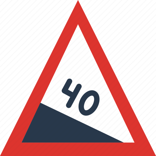 Degree, hill, sign, traffic, transport icon - Download on Iconfinder