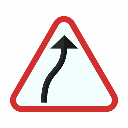 Bend, danger, right, road, sign, traffic, transportation icon - Download on Iconfinder