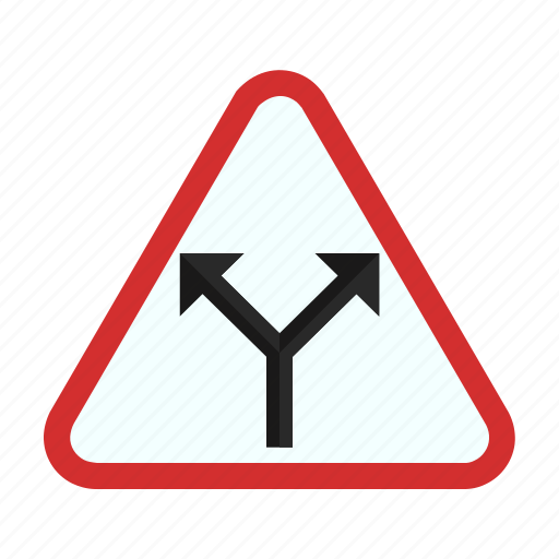 Ahead, intersection, road, sign, traffic, warning, y icon - Download on Iconfinder