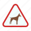 africa, animal, crossing, road, traffic, warning, wild 
