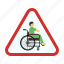 disability, disabled, handicapped, sign, traffic, wheelchair 